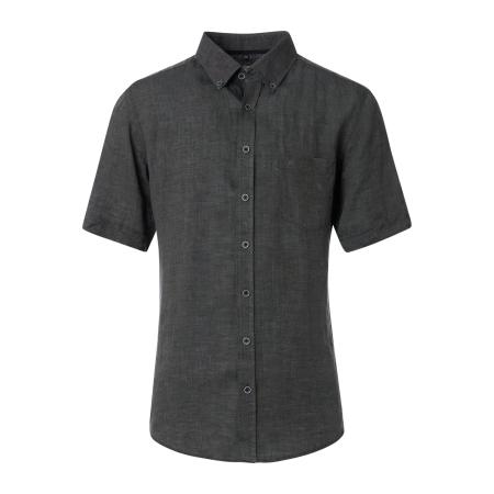 Casa Moda Linnen Overhemd groen, Effen