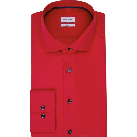 Seidensticker Overhemd rood, Effen