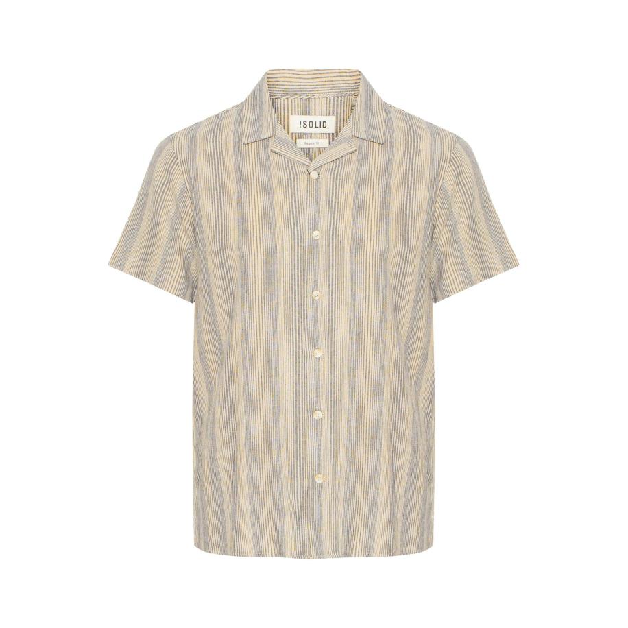 Solid !Solid Overhemd SDPaick taupe / duifblauw -