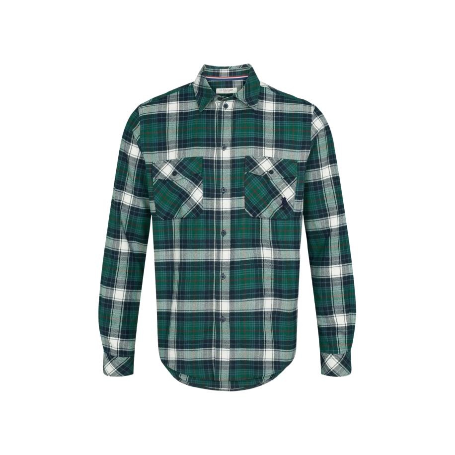 U.S. Polo Assn. U.S. POLO ASSN. Overhemd Ruben saffier / groen / wit -