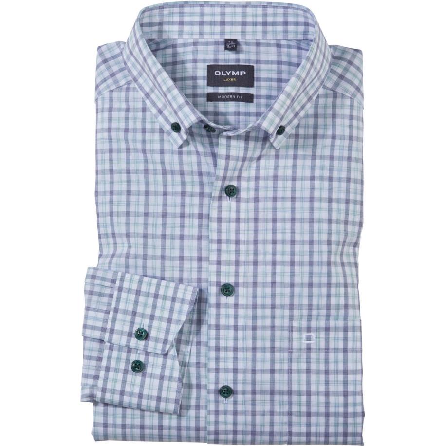 OLYMP Luxor Overhemd groen, Ruit Groen