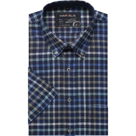 Marvelis Casual Overhemd Korte mouw kaki