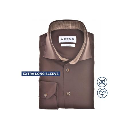 Ledȗb Overhemd ML6 (vanaf 68 CM) donkerbruin