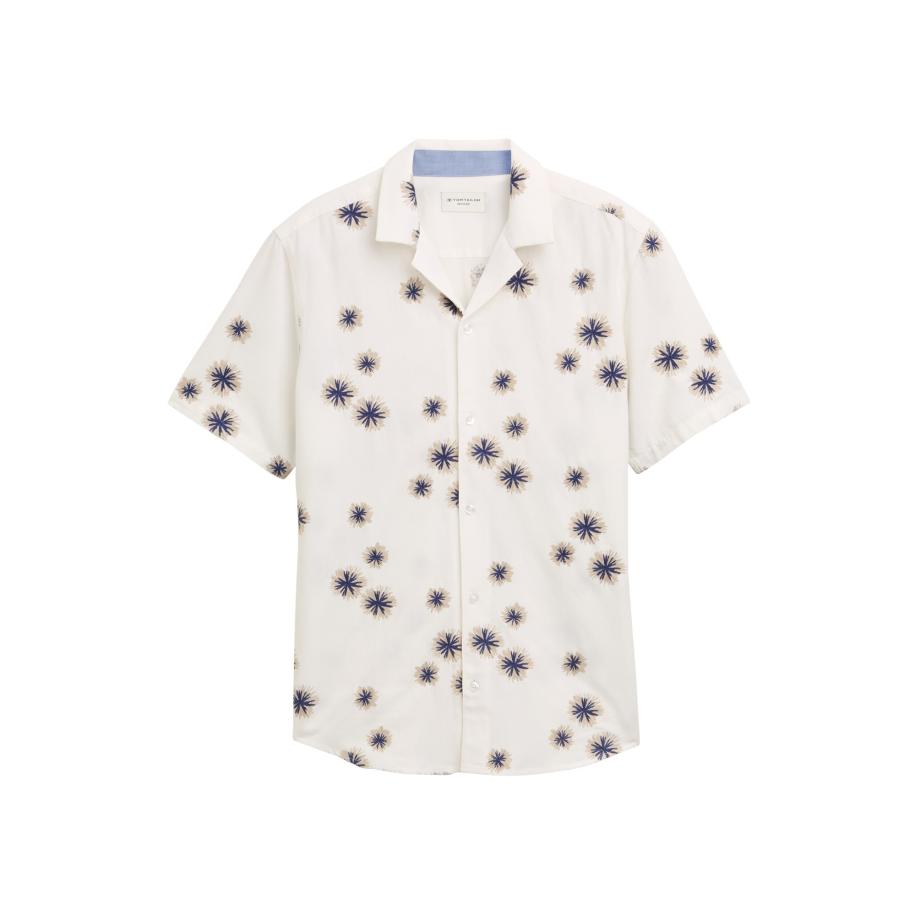 Tom Tailor TOM TAILOR Overhemd taupe / donkerblauw / wit -