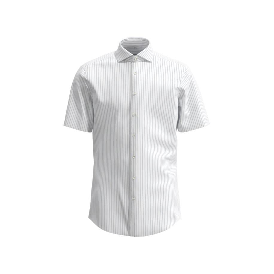 Seidensticker SEIDENSTICKER Zakelijk overhemd Smart Classics zwart / wit -