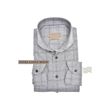 John Miller Overhemd ML7 (72CM+) lichtgrijs
