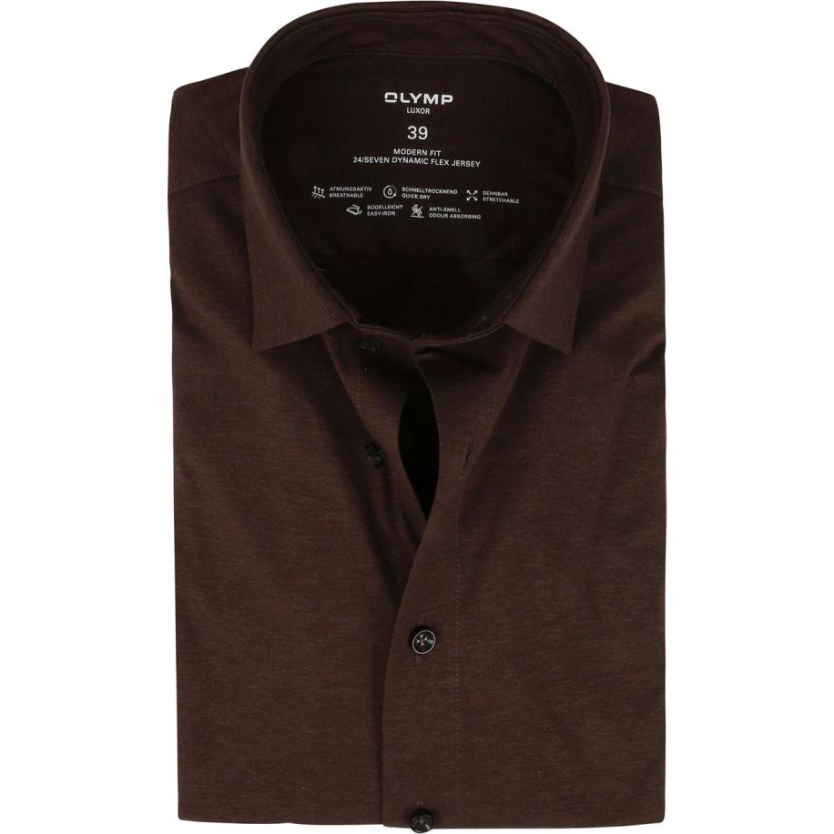 OLYMP Luxor Overhemd Modern Fit Bruin Bruin