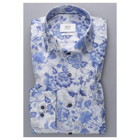 ETERNA 1863 Overhemd donkerblauw, Bedrukt