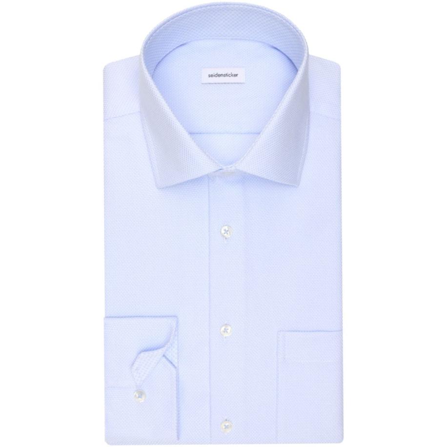Seidensticker Overhemd lichtblauw, Motief Blauw