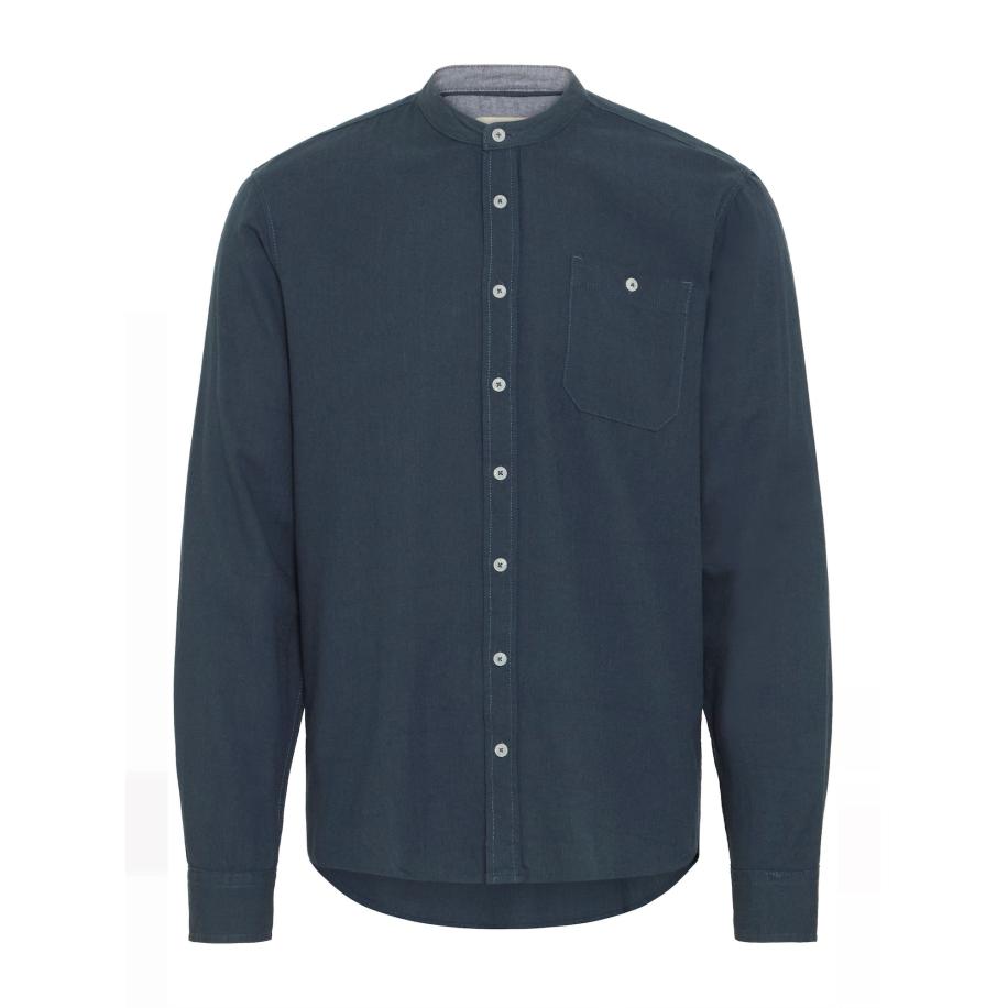 Blend BLEND Overhemd BHBobby Shirt mandarin blauw -