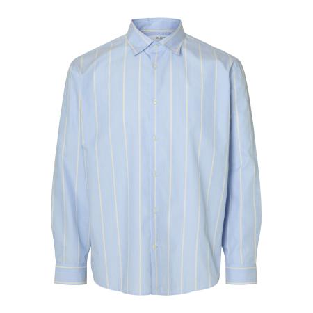 Selected SELECTED Overhemd SLHBen lichtblauw / citroen / wit