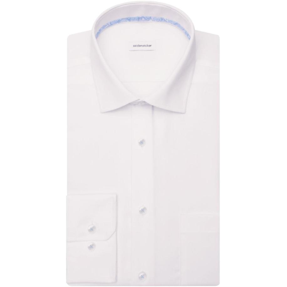 Seidensticker Overhemd wit, Effen Wit