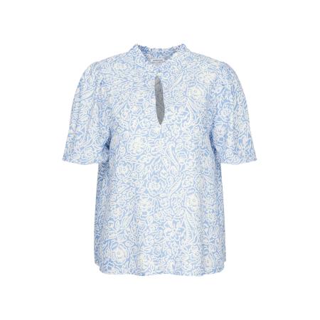 Seidensticker SEIDENSTICKER Blouse Schwarze Rose lichtblauw / wit