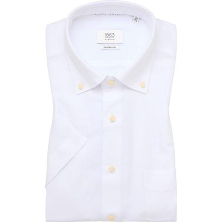 ETERNA 1863 Linnen Overhemd wit, Effen