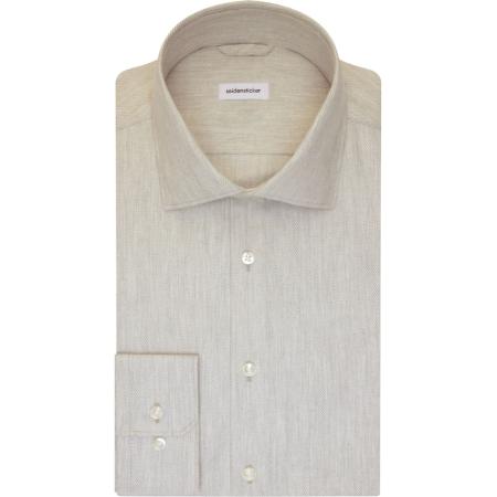 Seidensticker Flanellen Overhemd lichtgrijs, Gestreept