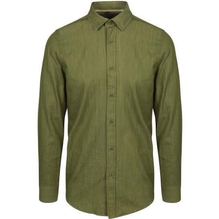 Suitable Overhemd Washed Groen