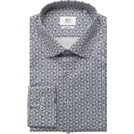 ETERNA 1863 Overhemd groen, Bedrukt