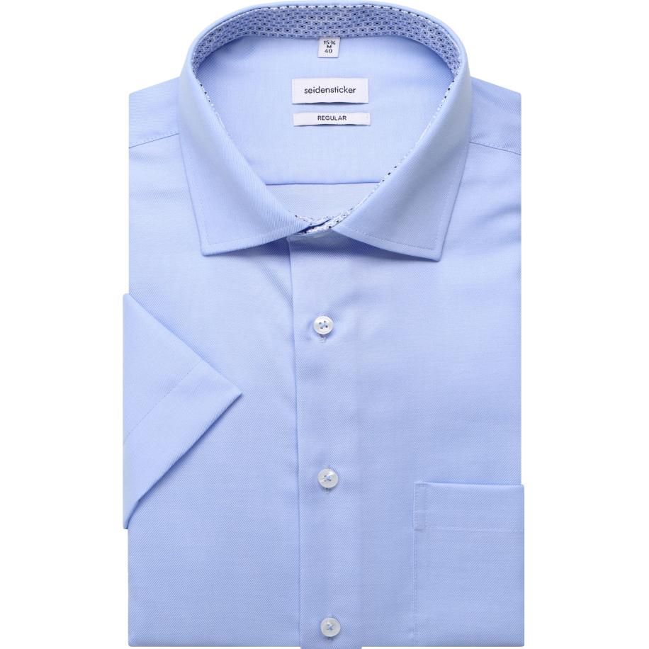 Seidensticker Overhemd Korte mouw lichtblauw Blauw
