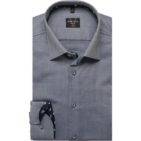 Marvelis Overhemd marine, Faux-uni