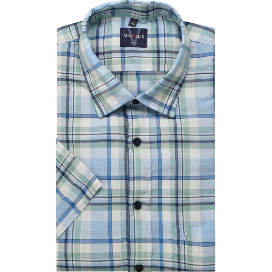 Marvelis Casual Overhemd Korte mouw groen Groen