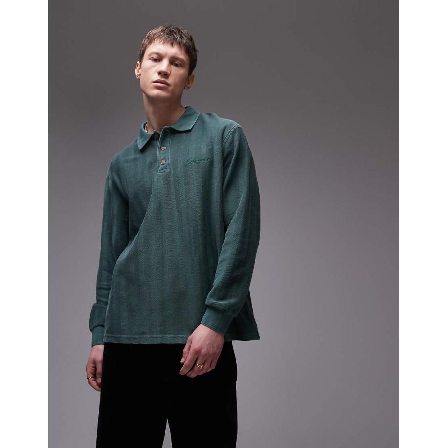 Carhartt WIP - Morrison - Rugbyshirt met lange mouwen in groen Groen
