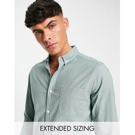 ASOS DESIGN - Smal oxford overhemd in zachtblauw