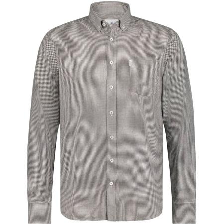 State Of Art Overhemd Wol Pied De Poule Groen