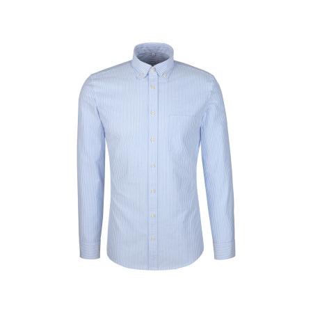 Seidensticker SEIDENSTICKER Overhemd Schwarze Rose lichtblauw / wit