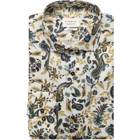 ETERNA Overhemd geel, Bedrukt