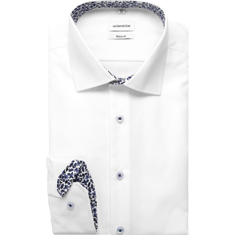 Seidensticker Overhemd wit, Effen Wit
