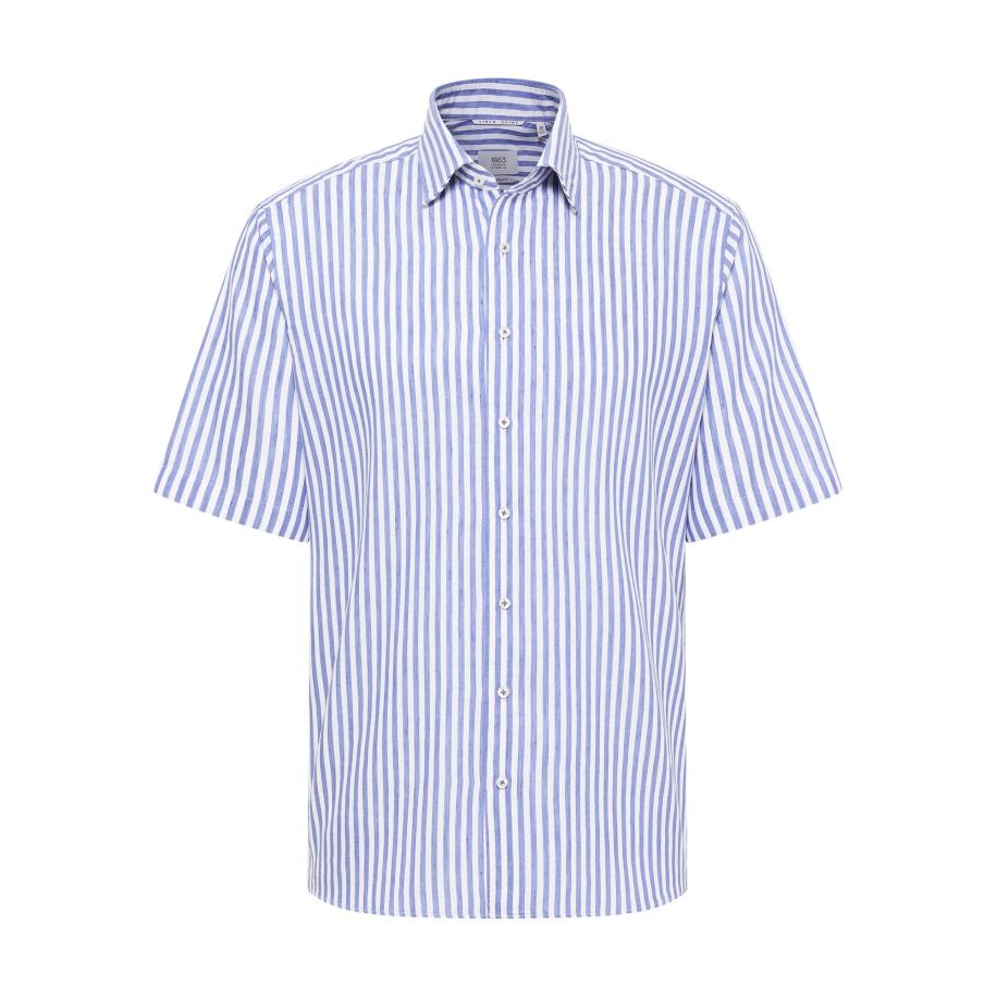 Eterna ETERNA Overhemd donkerblauw / wit -