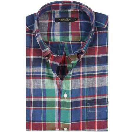 Steppin' Out Overhemd Linnen Ruit Multicolour