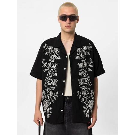 VAMOS CLO Overhemd zwart / wit