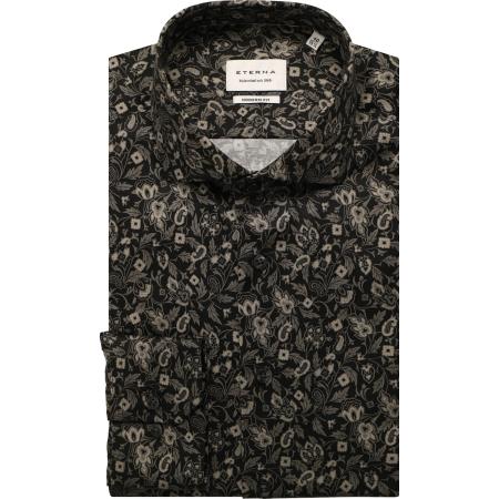 ETERNA Overhemd grijs, Bedrukt