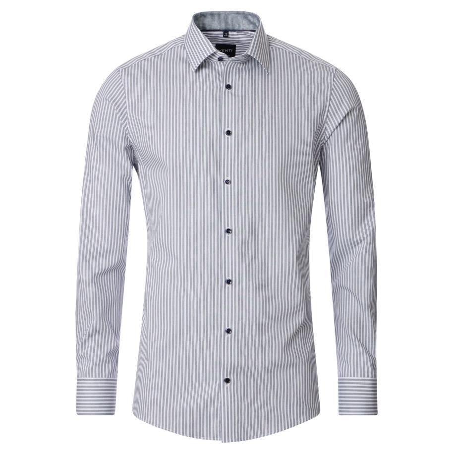 Venti Overhemd blauw, Gestreept Blauw