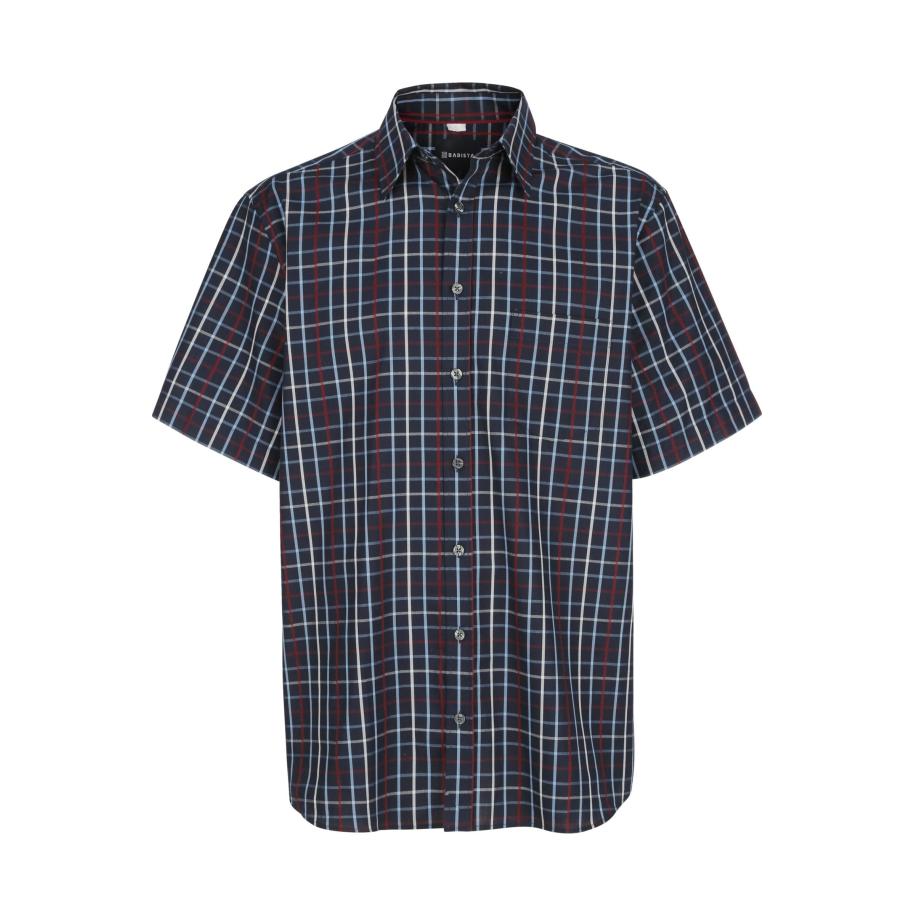 BABISTA Overhemd Korte mouw donkerblauw Blauw
