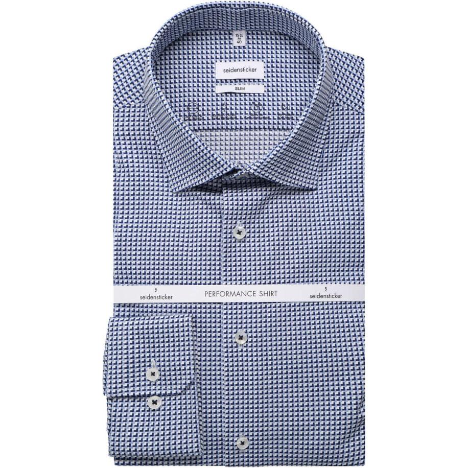 Seidensticker Overhemd lichtblauw, Motief Blauw