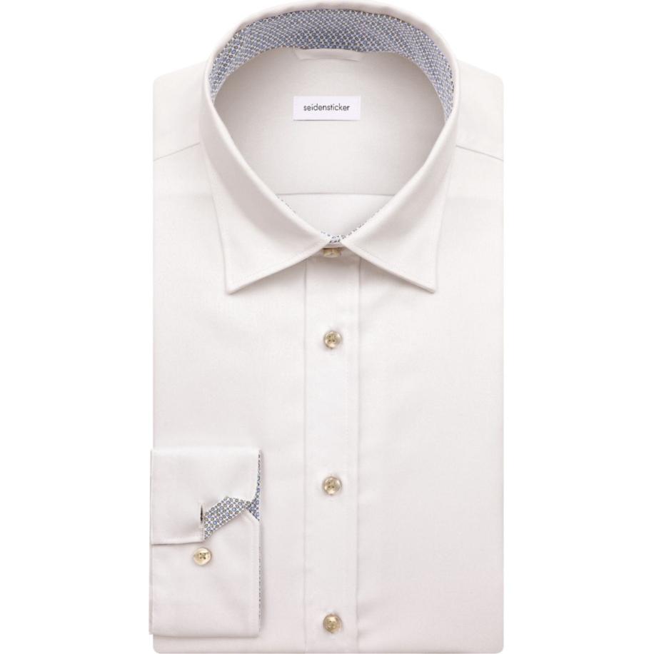 Seidensticker Overhemd wit, Effen Wit