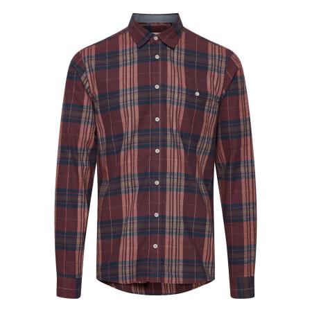 Blend BLEND Overhemd blauw / roestbruin / brons