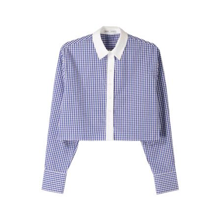 Bershka Bershka Blouse blauw / donkerblauw / wit