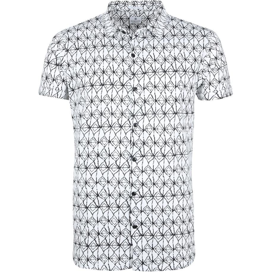 Dstrezzed Overhemd Wit Print Zwart