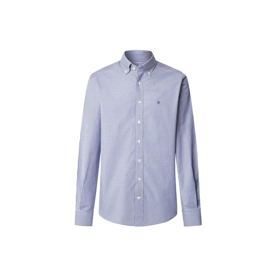 Hackett London Hackett London Overhemd Ess blauw / wit -