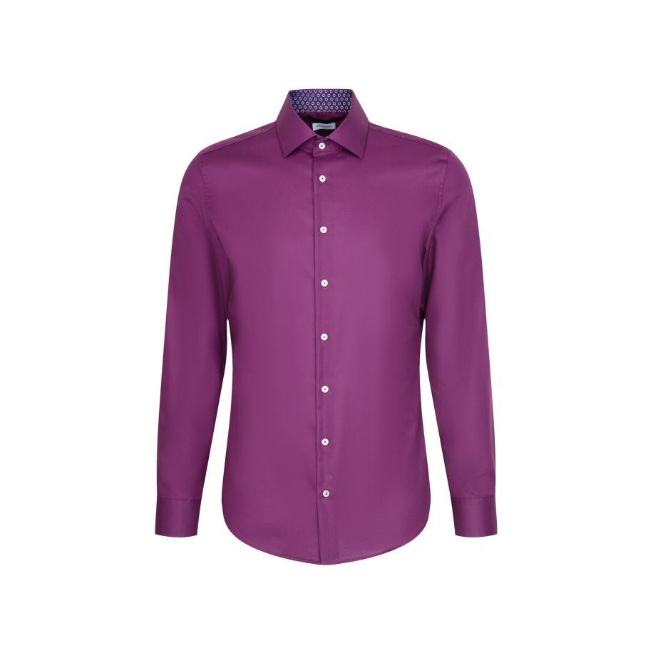 Seidensticker Overhemd paars, Effen -