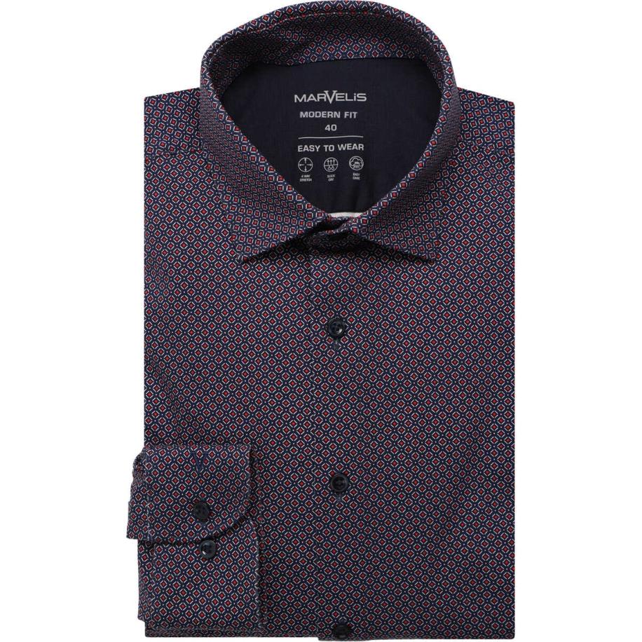 Marvelis Performance Jersey shirt blauw/rood, Motief Multicolor