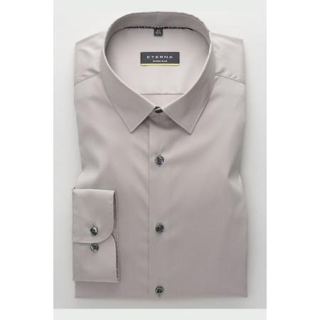 ETERNA Performance Overhemd beige-bruin, Effen