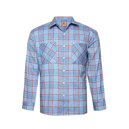 Campus Sutra Overhemd Tawny duifblauw / rood