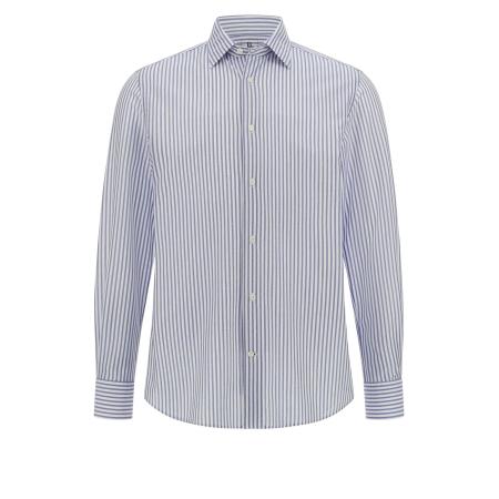 Boggi Milano Overhemd smoky blue / wit