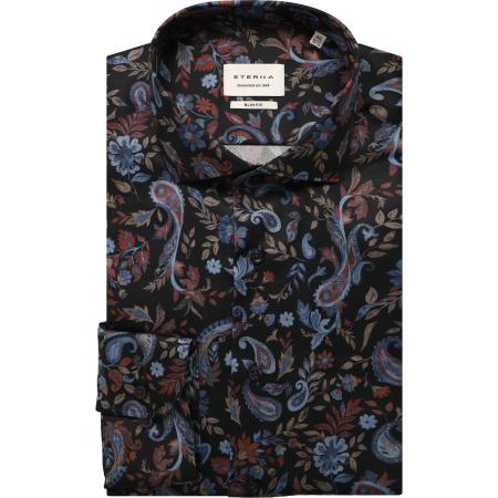 ETERNA Overhemd donkerblauw, Paisley