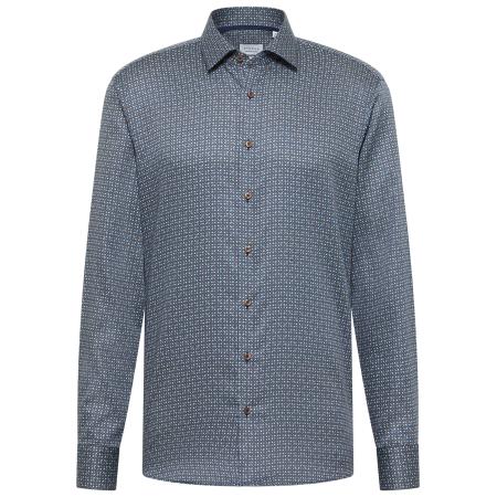 Eterna ETERNA Zakelijk overhemd Eterna saffier / bruin