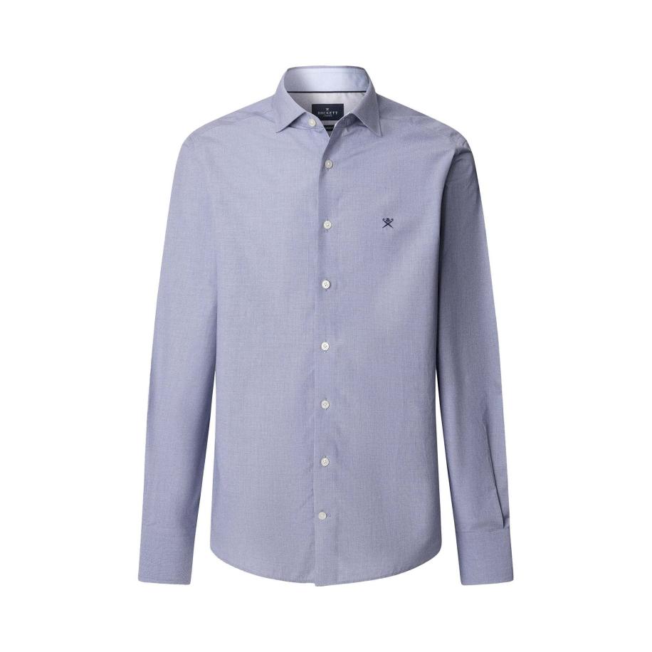 Hackett London Hackett London Zakelijk overhemd Puppytooth nachtblauw / wit -